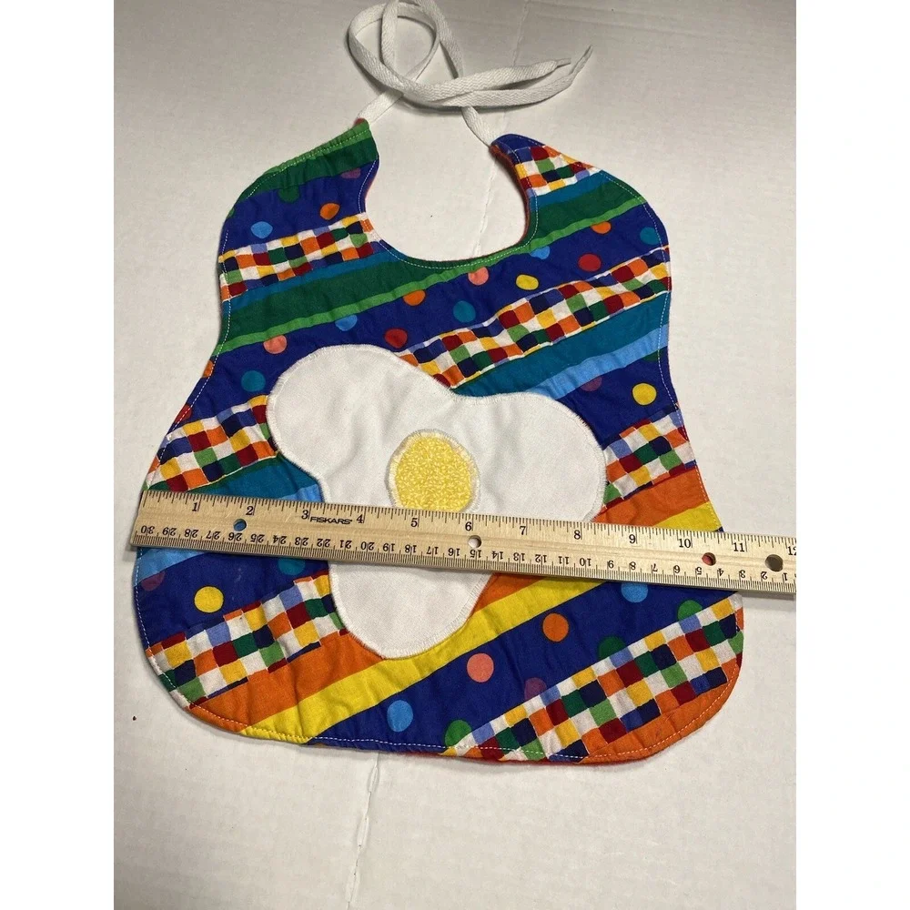 toddler bib vintage‎ handmade fried egg ties larger size